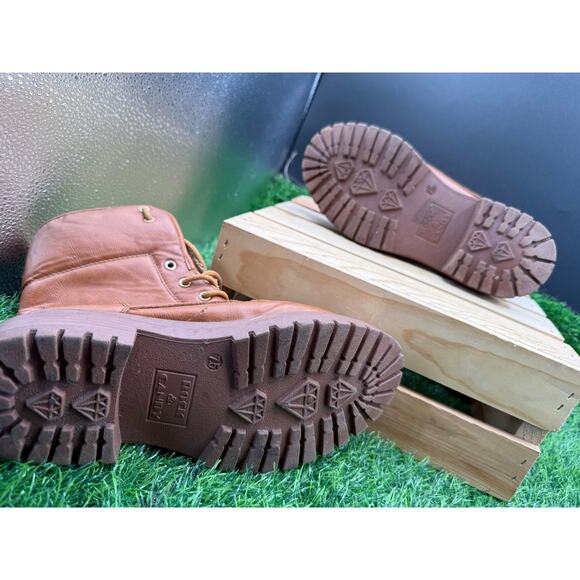 Rock & Candy- Brown Leather- Combat Boots- Size 7.5W - Picture 9 of 10